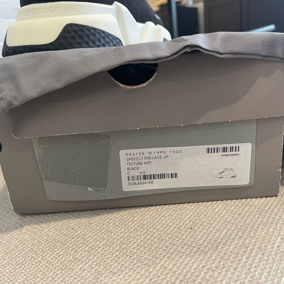 Balenciaga LT Lace Up Sneakers in Black size 10 US